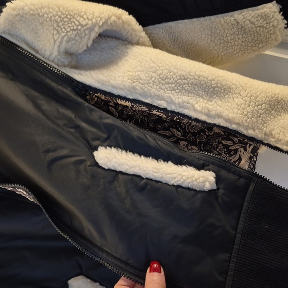 Cabi 4782 Charming Bomber Jacket Black and Cream Jacket - Picture 6 of 6